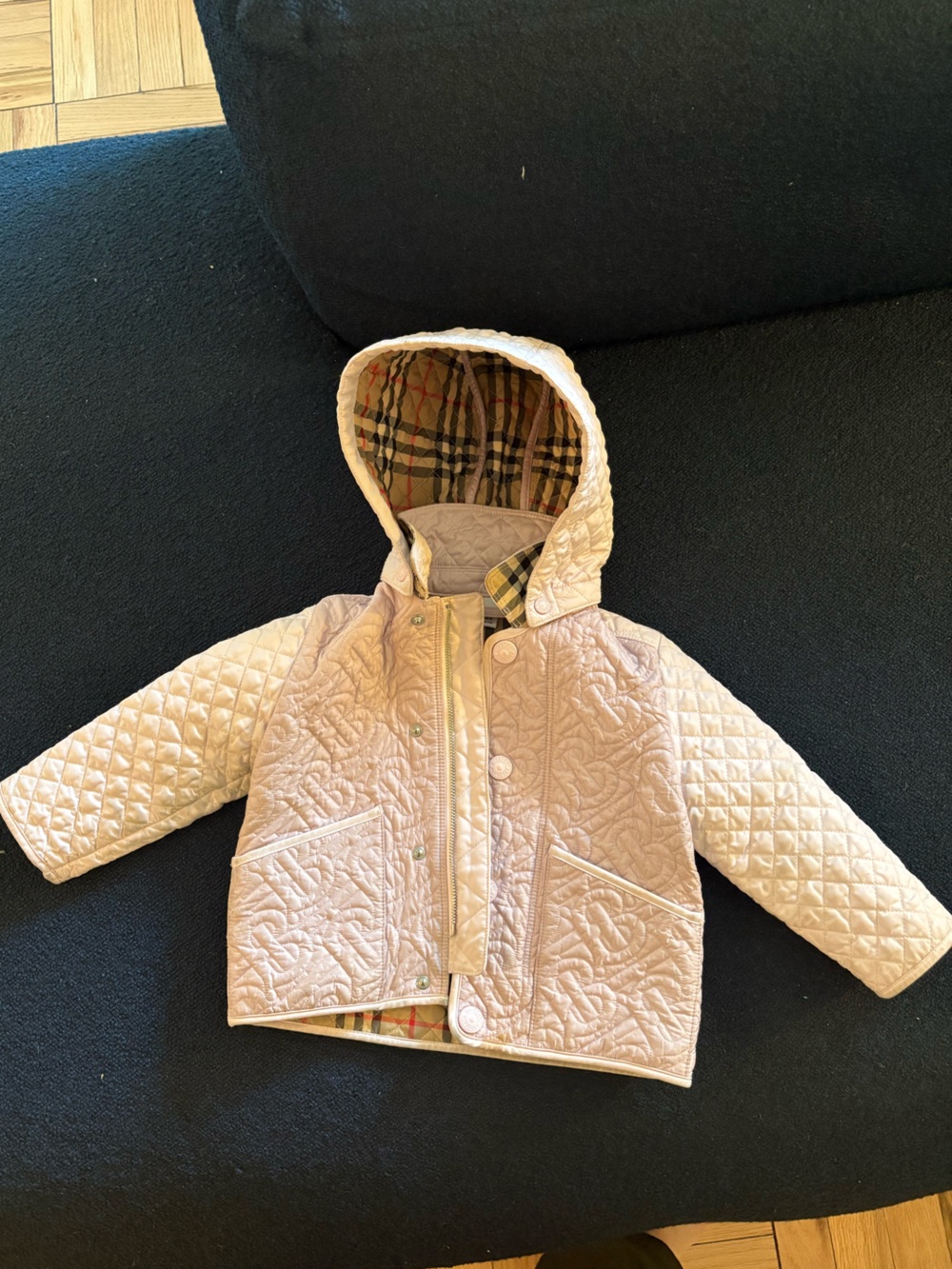Burberry Quilted Hooded Jacket